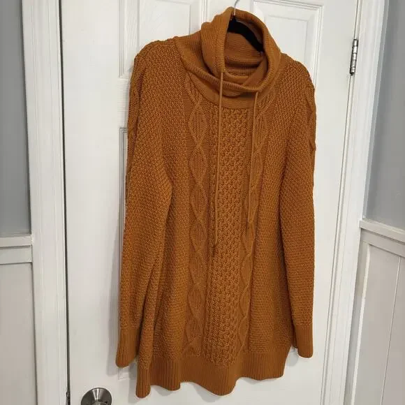 L.L. Bean Women's Cowl Neck Sweater - Rust - Picture 2 of 9